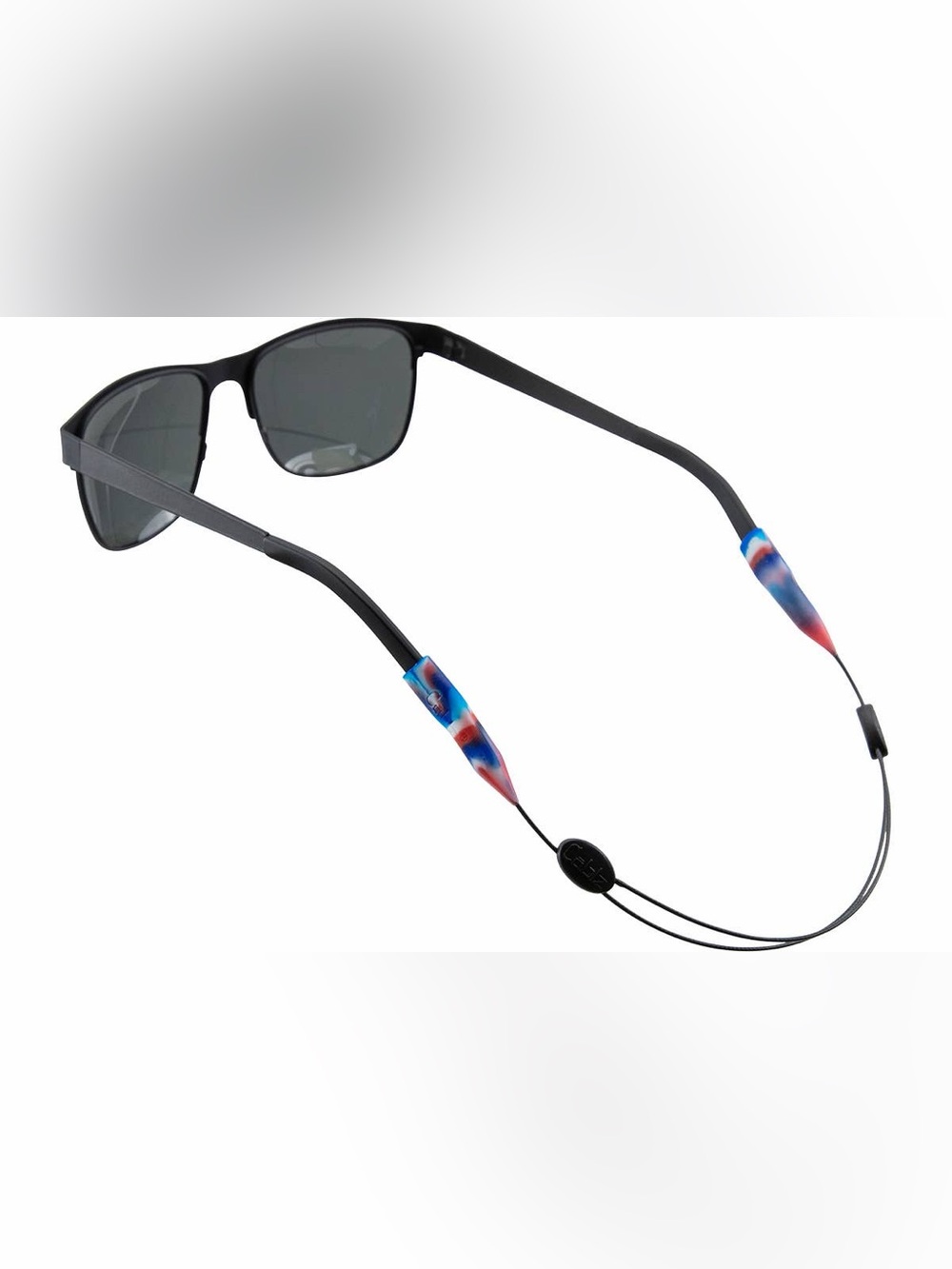 Cablz Zipz Adjustable with Universal End -Red, White & Blue Marble / 14"